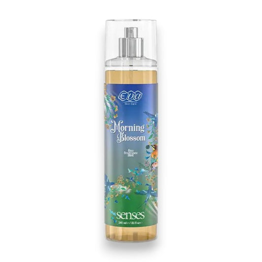 Said Salem Eva Skin Care Senses Morning Blossom body mist in a 240ml clear spray bottle with floral label design