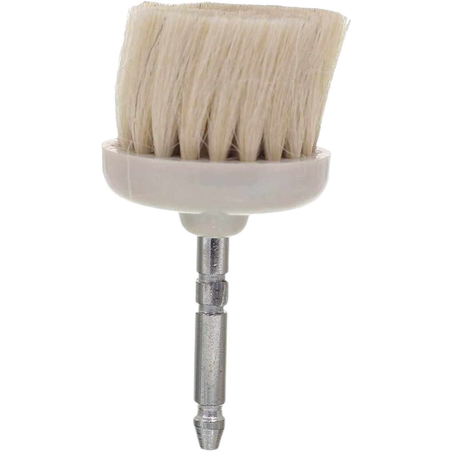Said Salem 5 in 1 portable facial cleansing roller brush attachment with soft white bristles and metal shaft