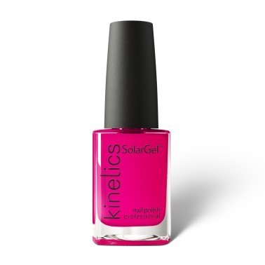 Said Salem KINETICS Solar Gel nail polish in a vibrant hot pink shade with a professional long-wear formula.