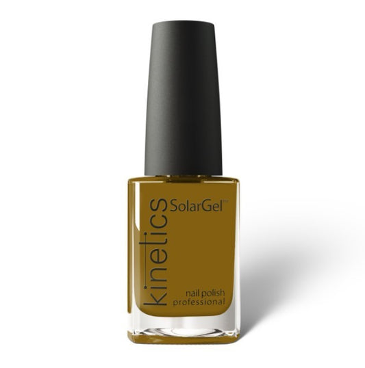 Said Salem KINETICS Solar Gel No. 510 olive green nail polish in a glass bottle with a black cap.