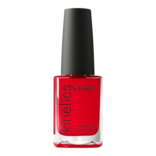 Said Salem KINETICS Solar Gel No. 321 nail polish in a vibrant red shade with a professional high-gloss finish.