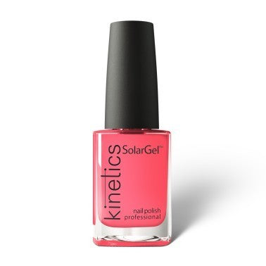 Said Salem Kinetics SolarGel nail polish in a vibrant coral pink shade with a professional long-wear formula.