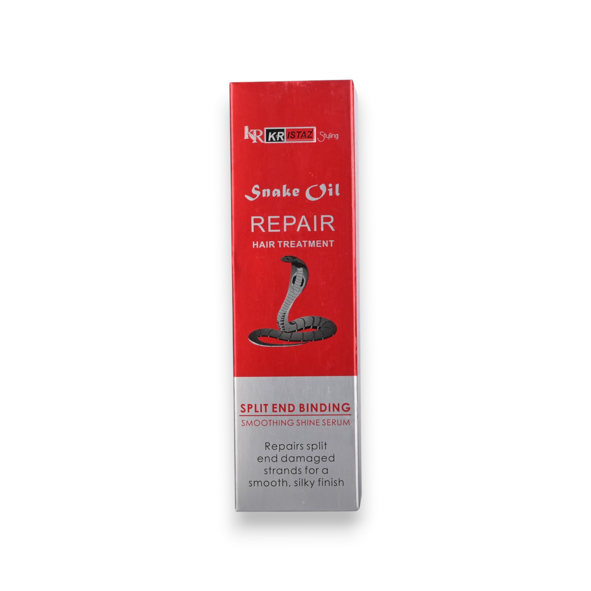 Said Salem KR ISTAZ Snake Oil Repair hair treatment serum in a red and silver 50ml box for damaged hair