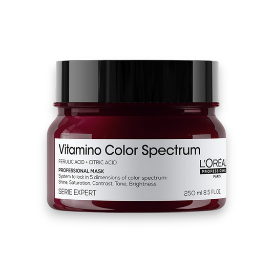 Said Salem L'Oréal Professionnel Vitamino Color Spectrum protective hair mask in a 250ml dark red jar