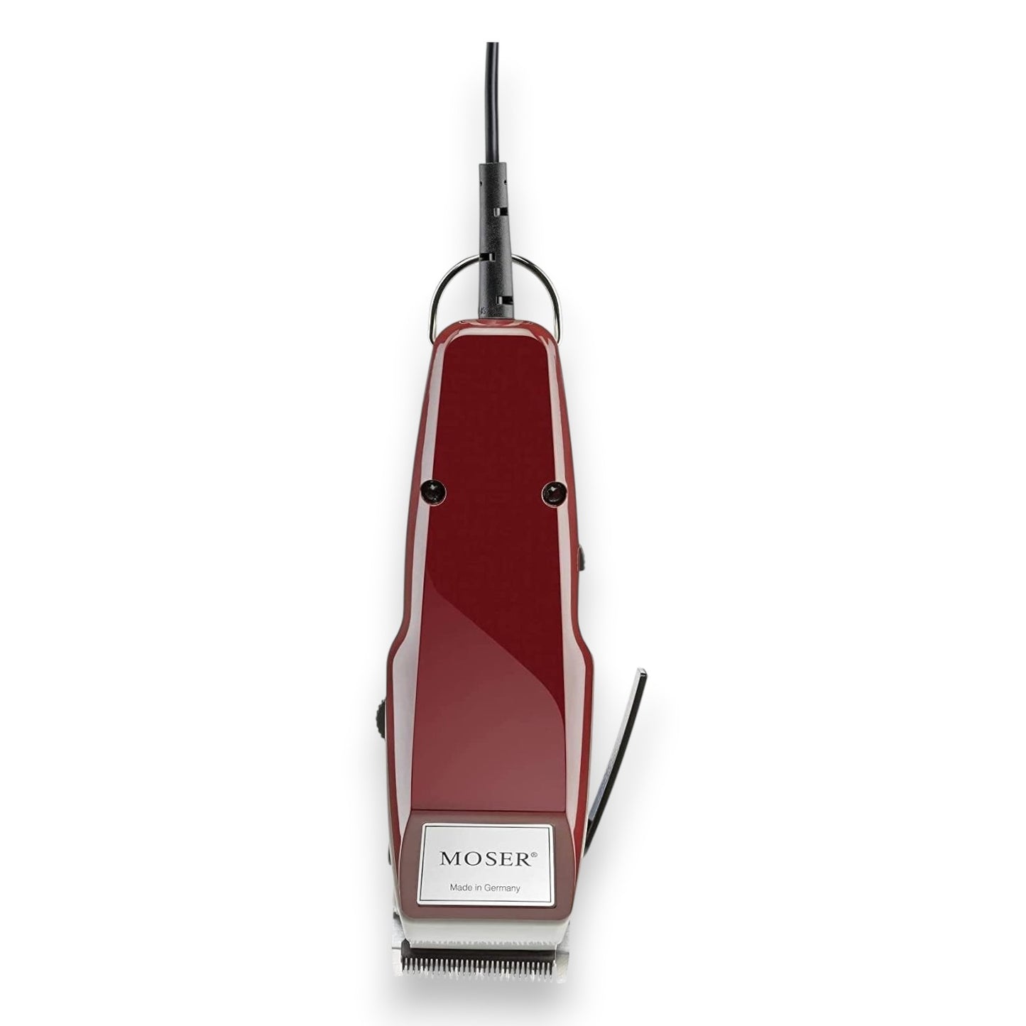 Said Salem Moser 1400 professional corded hair clipper in deep red with stainless steel star-blade cutting system