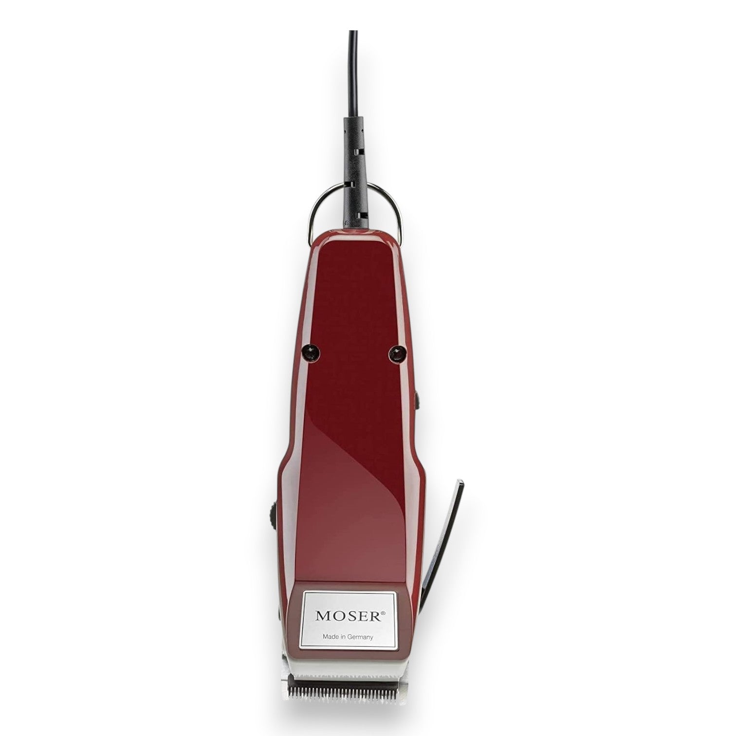 Said Salem Moser 1400 professional corded hair clipper in deep red with stainless steel star-blade cutting system