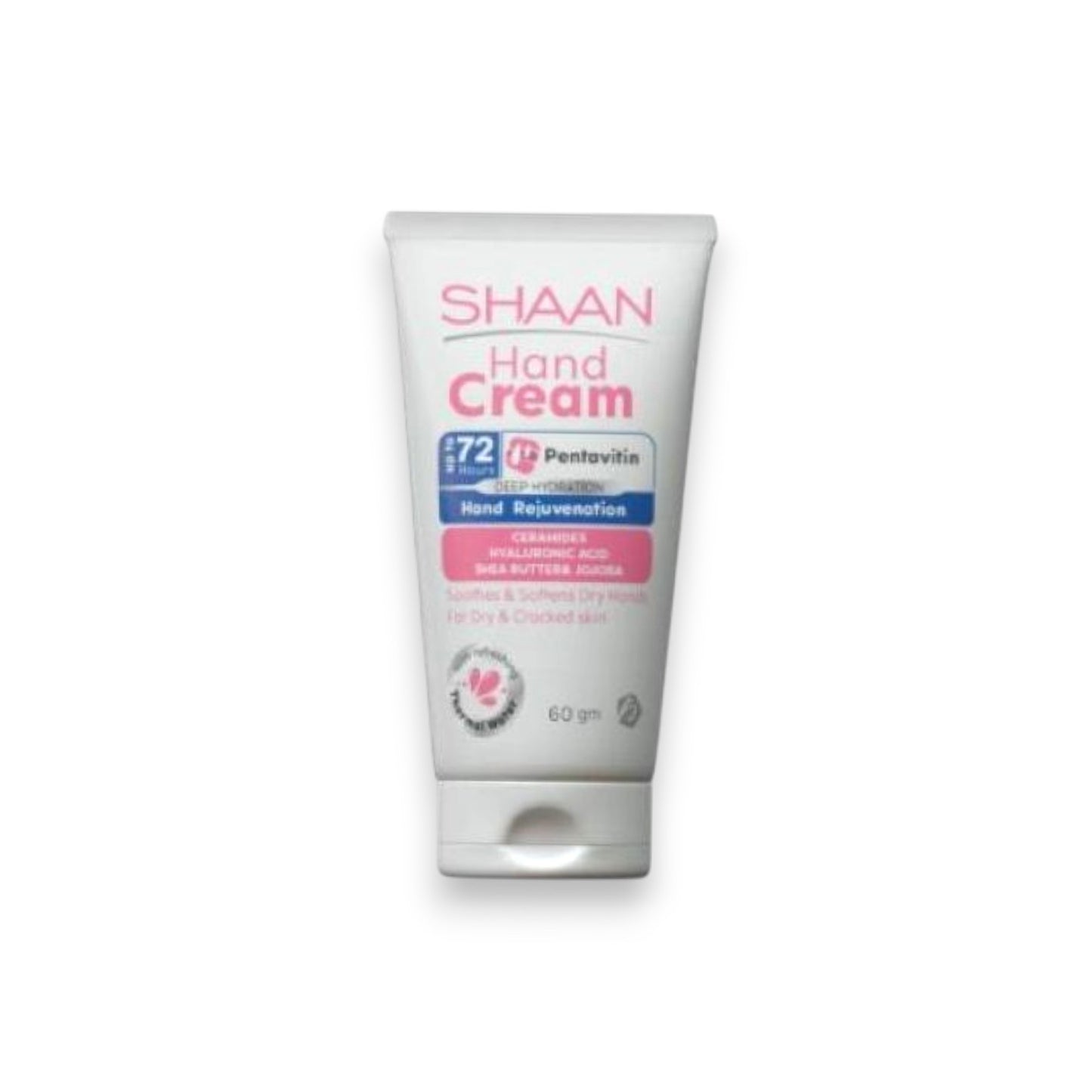 Said Salem SHAAN hand cream in a 60gm tube for deep hydration and repair of dry, cracked skin.