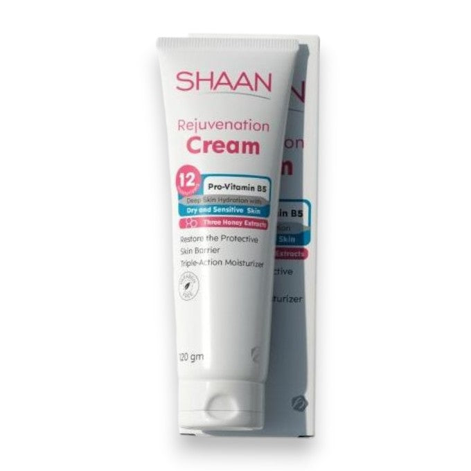 Said Salem SHAAN Rejuvenation Cream 120gm tube and box for deep hydration of dry and sensitive skin.