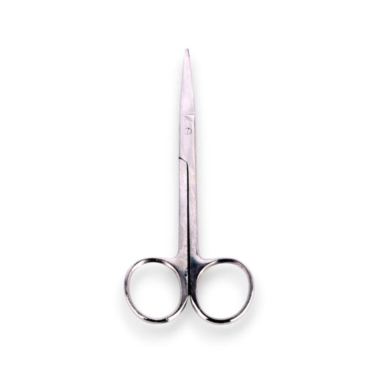 Said Salem 4.5-inch professional stainless steel grooming scissors with fine-pointed blades and ergonomic loops.