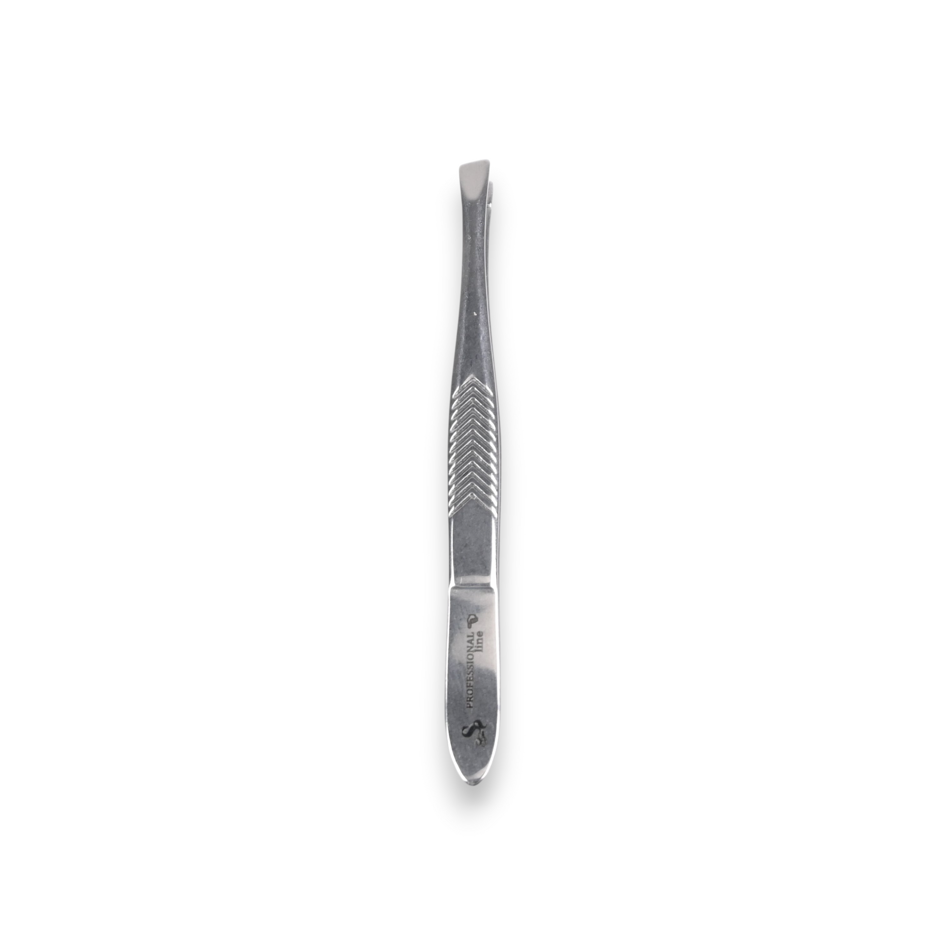 Said Salem professional stainless steel grooming tweezers with precision-aligned tips and textured chevron grip.