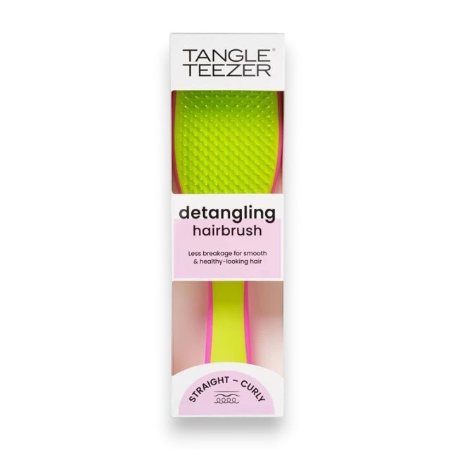 Said Salem Tangle Teezer The Wet Detangler hairbrush in vibrant pink and green packaging for wet hair detangling.