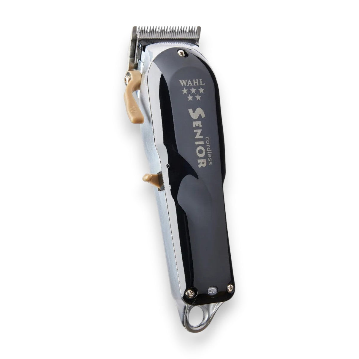 Said Salem WAHL Senior cordless professional hair clipper in black with silver metal blade and adjustable taper lever