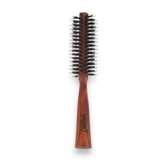 Said Salem Wessen small wooden round hairdryer brush for precision styling and detangling on all hair types