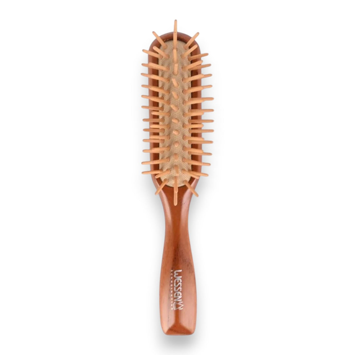 Said Salem Wessen wooden detangling hairbrush with ergonomic handle and soft bristles for smooth hair