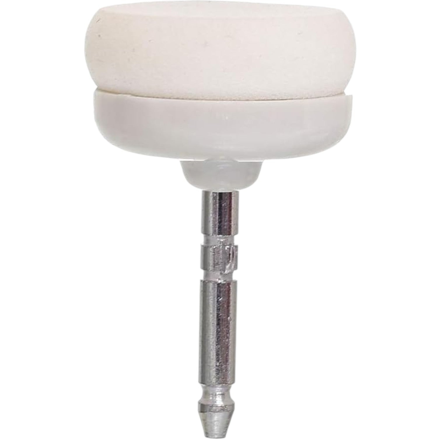 Said Salem 5 in 1 portable facial cleansing roller brush attachment in white with a metal connector