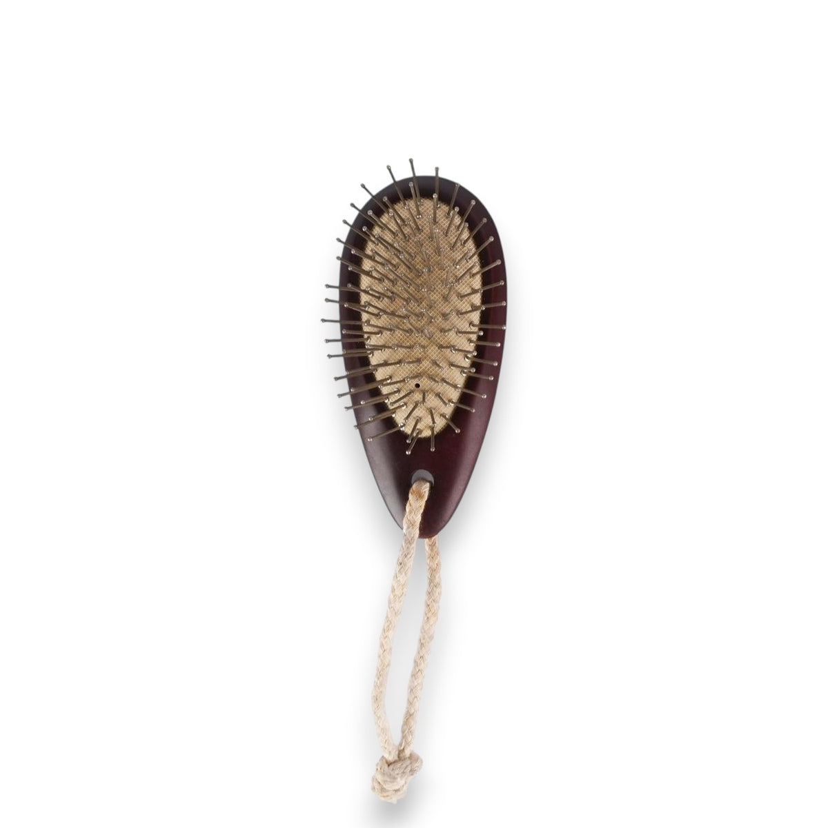 Said Salem Wessen wooden hair brush with metal pins and a hanging rope for daily detangling