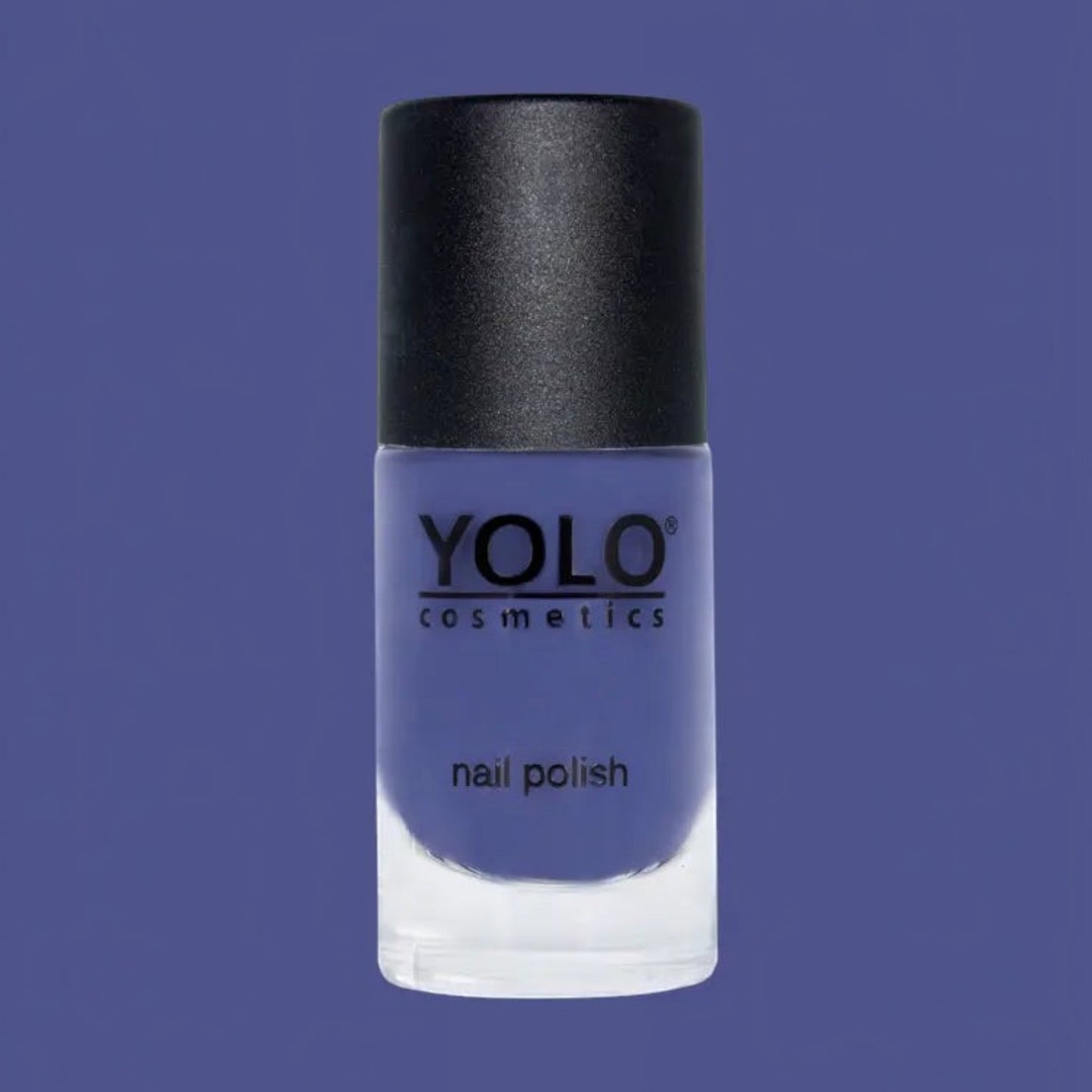 Said Salem YOLO Blue high-pigment nail polish in a vibrant periwinkle blue shade with a professional finish.