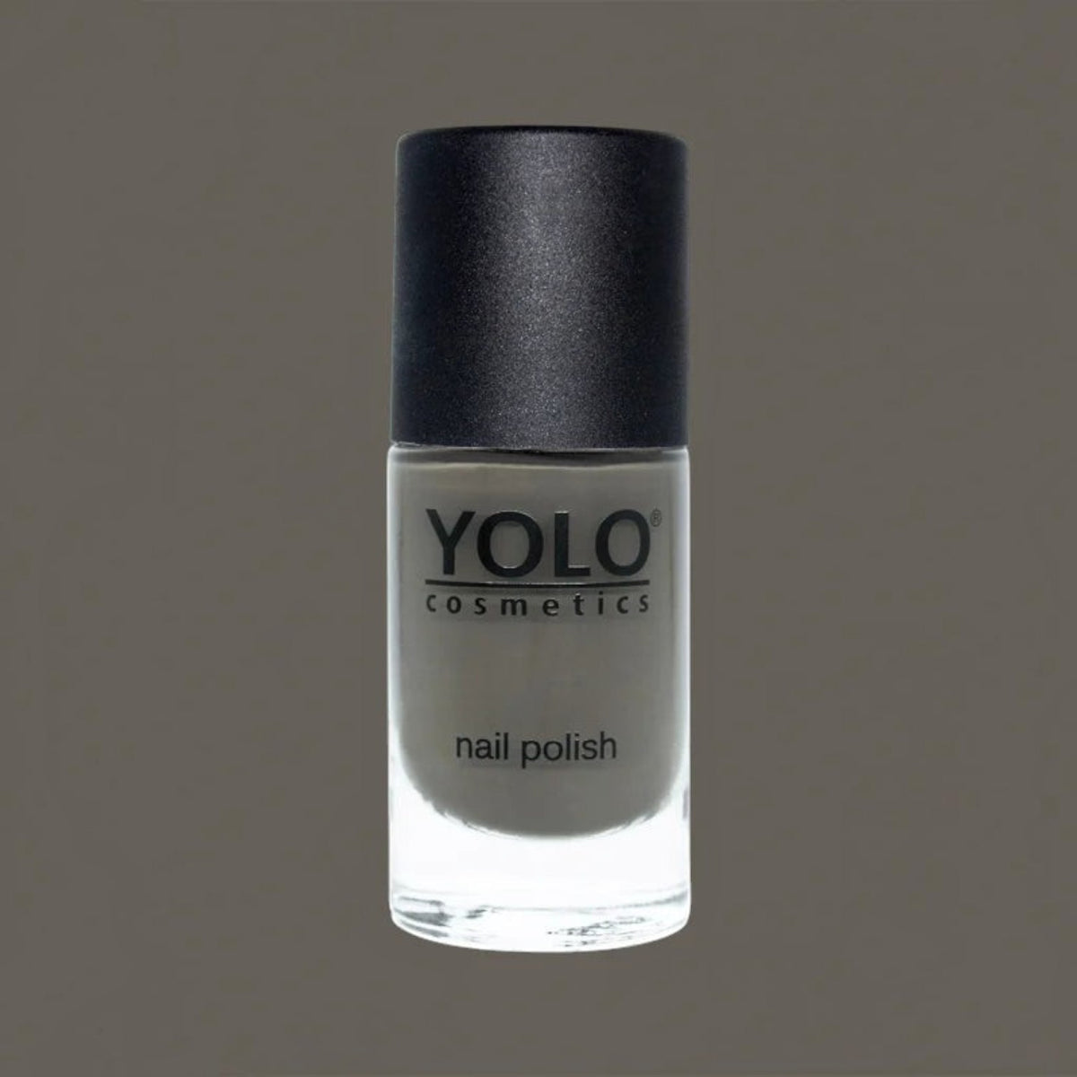 Said Salem YOLO Gray nail polish bottle in a sophisticated matte charcoal tone with a professional applicator brush.