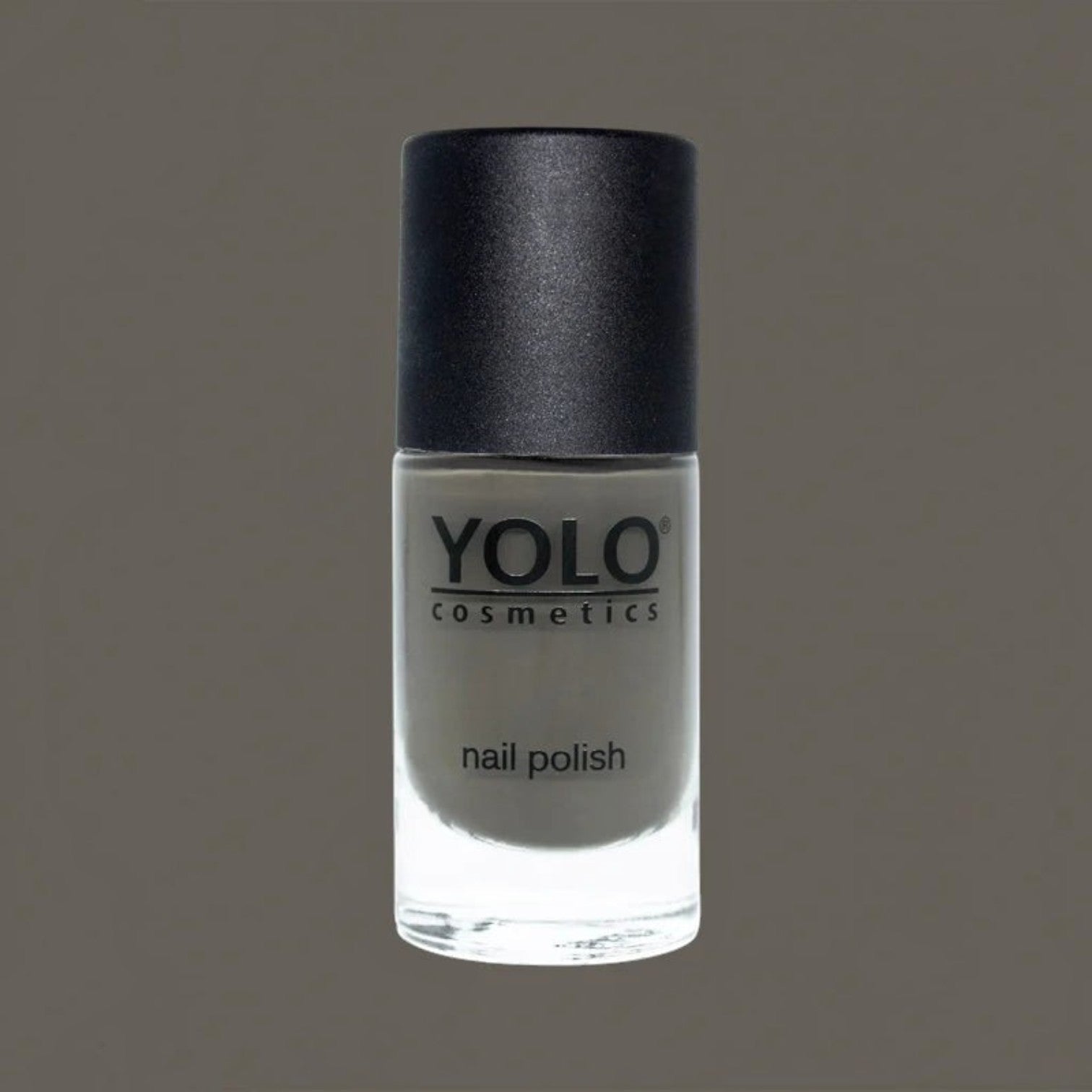 Said Salem YOLO Gray nail polish bottle in a sophisticated matte charcoal tone with a professional applicator brush.
