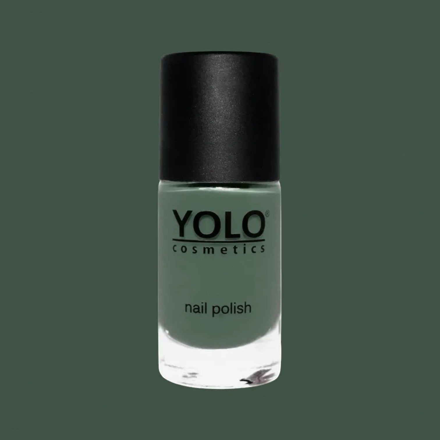 Said Salem YOLO Green nail polish bottle in a deep forest green shade with a high-shine finish
