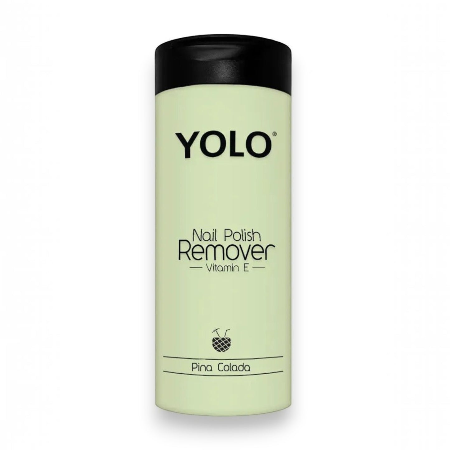 Said Salem YOLO Pina Colada scented nail polish remover bottle with Vitamin E in a light green container