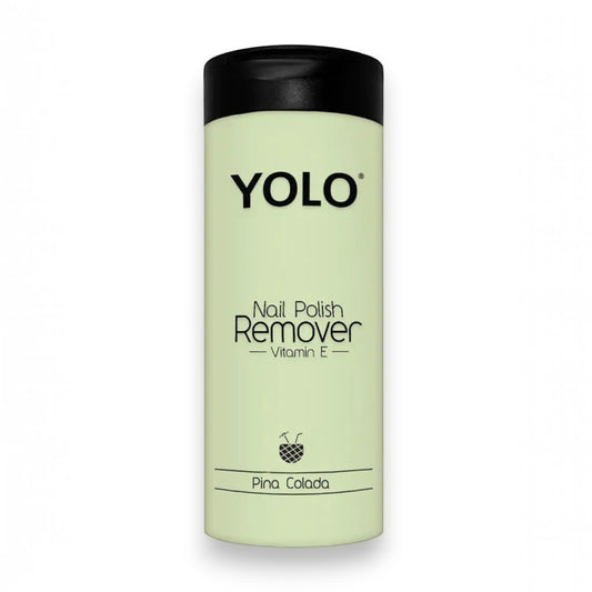 Said Salem YOLO Pina Colada scented nail polish remover bottle with Vitamin E in a light green container
