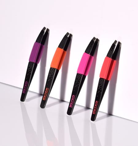 Slanted tip tweezers, with grip Reference: 09113